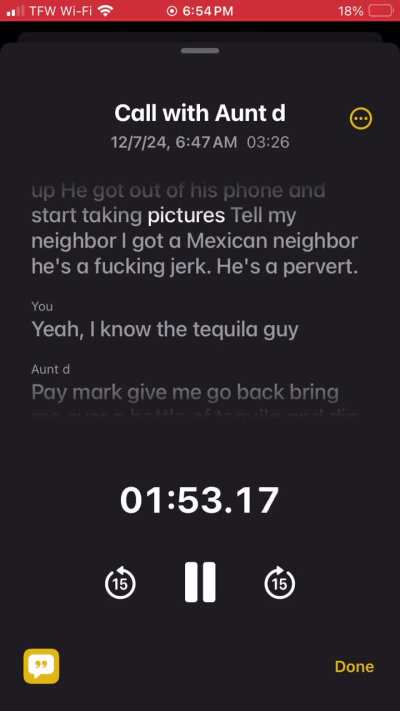 My racist, tweaking Aunt (TW: racial slurs)