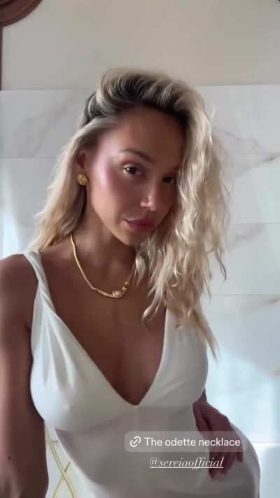 Alexis in white outfit - IG August 2025