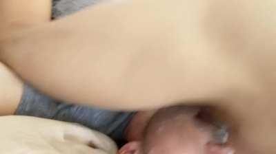 He pounded my face before feeding me his load