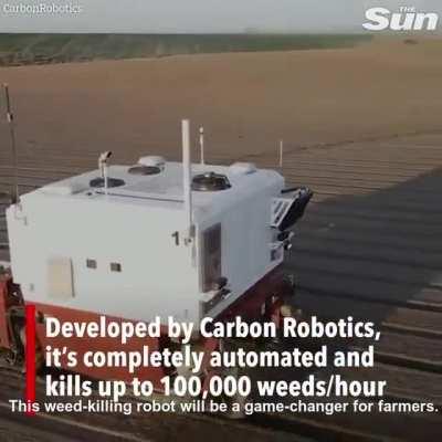 This weed-killing robot will be a game-changer for farmers. [Credit: TheSun]