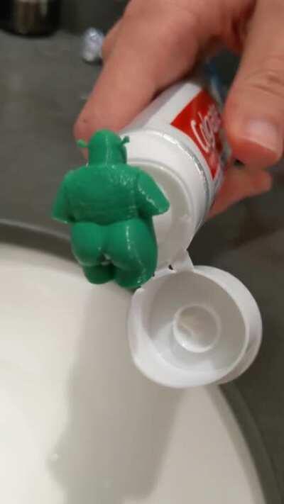 Shrek pooping toothpaste NSFW