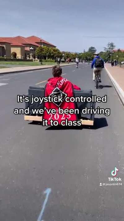 These kids built a motorized couch to get to class ...
