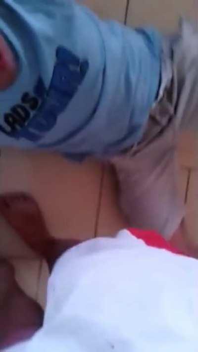 Guy backflops onto floor