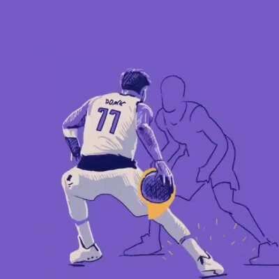 Incredible illustrations of Dirk’s fadeaway and Luka’s step-back