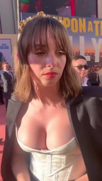 Maya Hawke's perfect tits about to spill over her top