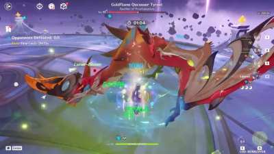 Natlan Pyro Dragon Clear without Furina (Lunar Difficulty)