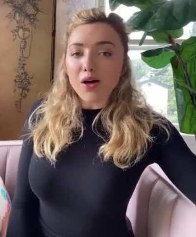 I wanna talk to Peyton List while I rub my boner against her jeans and paw at her sweater meat