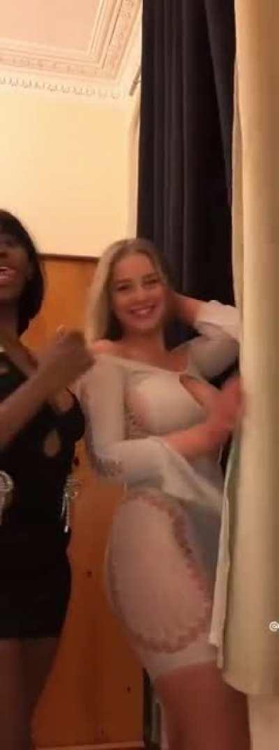 IRTR - tight dress and dancing