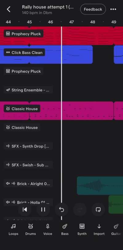 My attempt at making a house type song