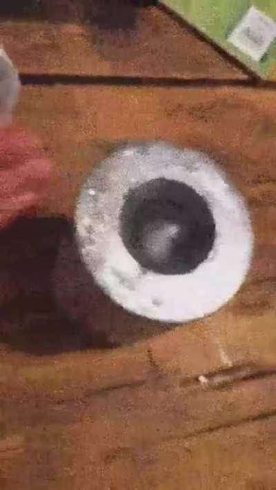 Why I see noise in my camera when I open the cap of this metal box?