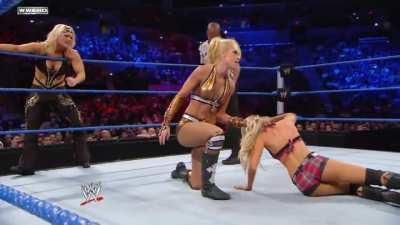 Laycool dominating the weaklink Barbie doll