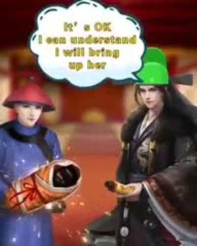 Mobile game ad (taken at random from my camera roll, forgot the punchline)