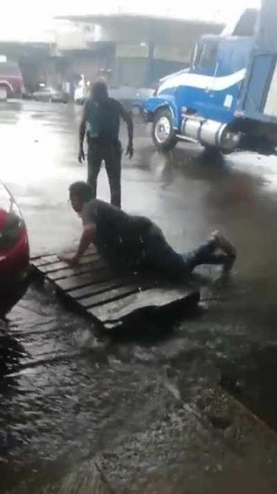 Boss didn’t want to get wet