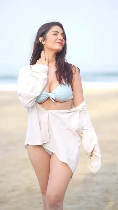 Amy Aela in Bikini on Beach