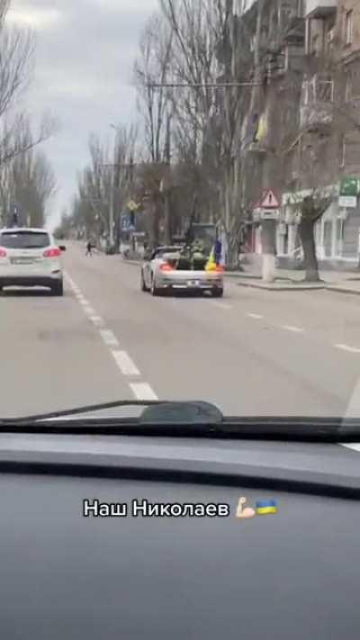 BMW Technical HMG mounted patrolling Ukraine's streets.