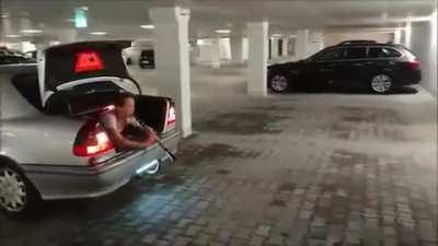 Updated the C Class Benz with custom backup alarm