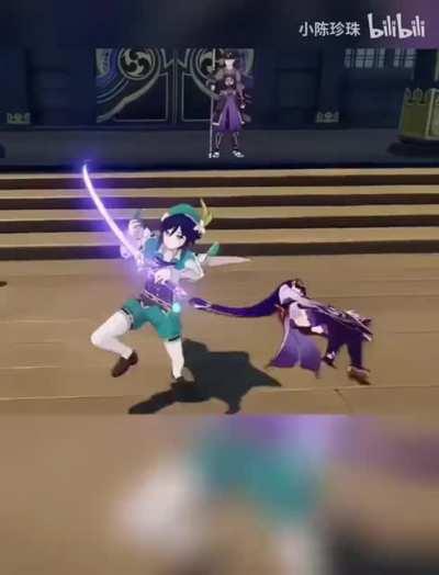 Venti takes Raiden’s sword