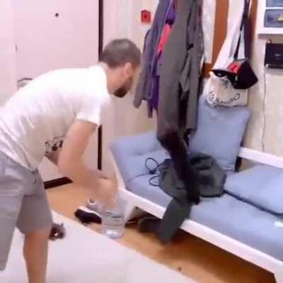 A man and his adorable pine marten