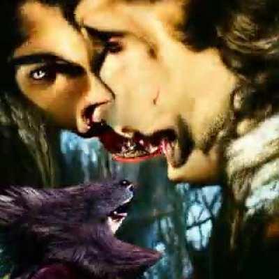 Werewolf vs Vampire Nightcafe AI generated art