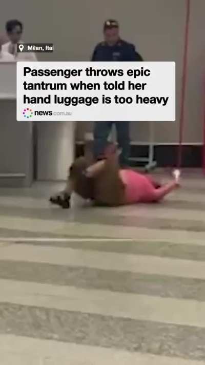 Tourist has an epic meltdown at the airport
