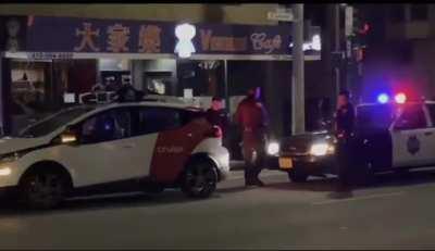 Police pull over driverless Vehicle