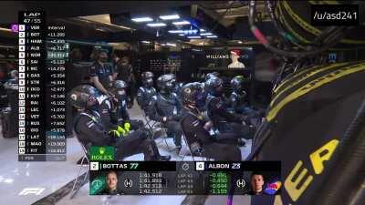 Russell's cardboard cut out getting into the spirit of the season