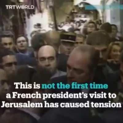 French President Emmanuel Macron yells at Israeli police
