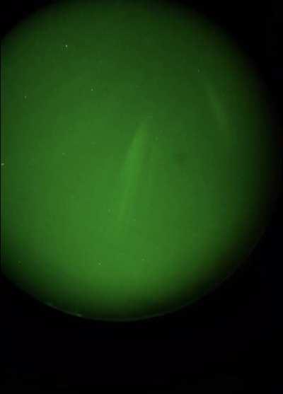 Aurora moving like electrical  waterfalls in real time 