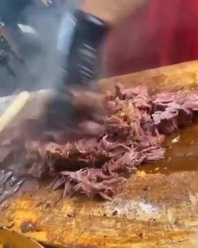 Cutting meat