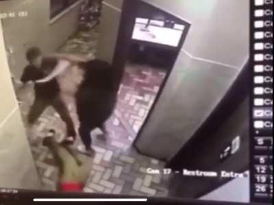 Dude started a fight with someone who was just tryna help calm down the situation and gets knocked out