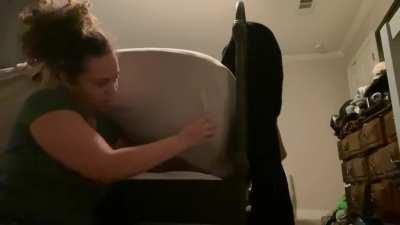 Use hair ties under the corners to fix loose sheets on your bed.