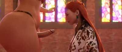 Futanari dancing to fuck