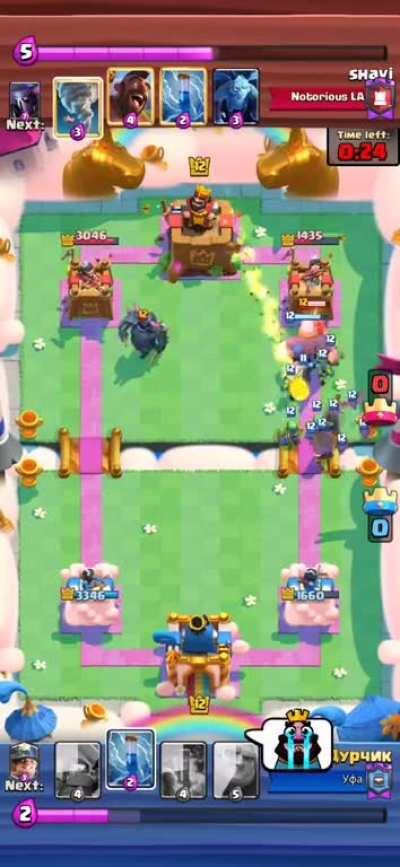 An oldschool miner move to distract pekka and win the game.