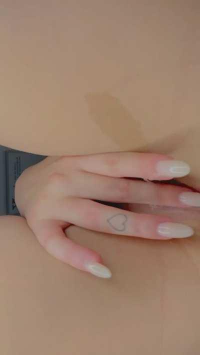 my pussy wants to play I hope you don't mind that it's so wet