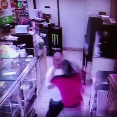 To punch a 7-11 employee