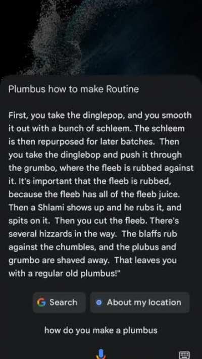 I asked Google how to make a plumbus...