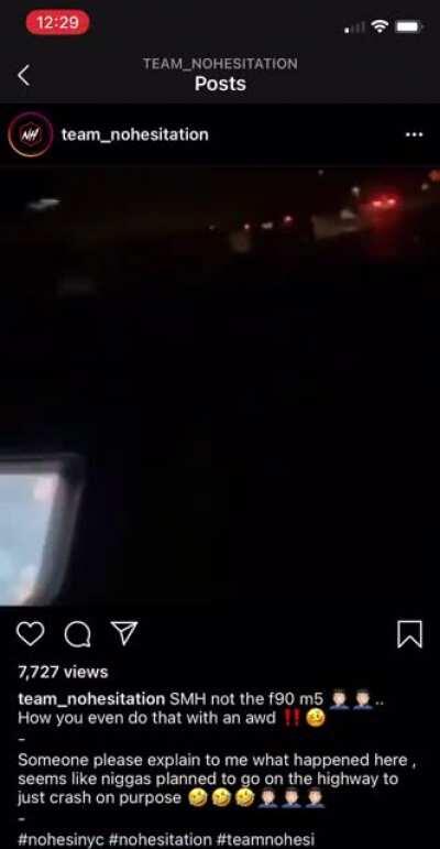 More idiots that need to lose their license and IG pages that need to stop promoting this type of behavior