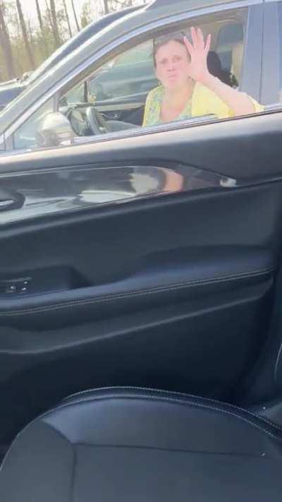 Brand new jeep I purchased last week is hit by woman in parking lot