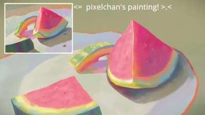 Handpainting in blender! My first simple tutorial link in the comment. Hop in! if you love handpainting too!