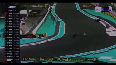 Arabic Poetic Commentary about Max Verstappen from the Abu Dhabi GP