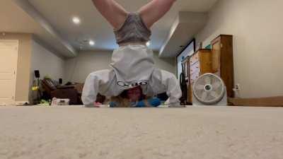 Just practicing some yoga in my sleep shorts 😉 [F]