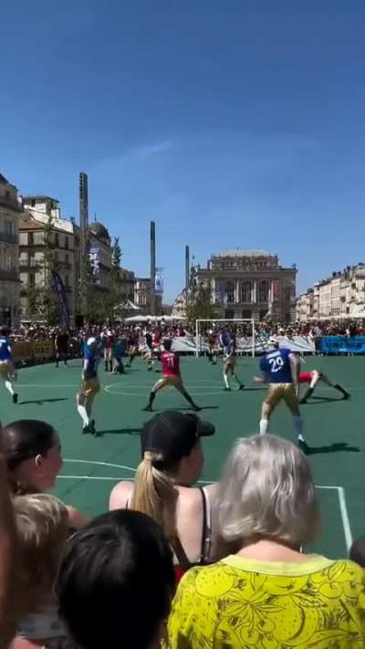 Disco Foot. Just like soccer, but you mark more points dancing.