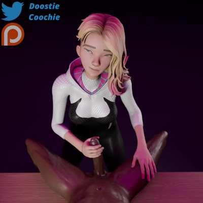 Spider-Gwen giving a handjob (DoostieCoochie) [Marvel]
