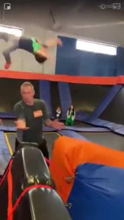 Child “flying” over