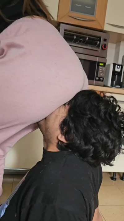 Being my human chair is a very difficult job 😈