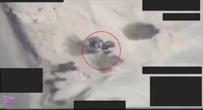 A group of Houthis trying to escape from the Saudi Air Force in Yemen, Marib (Date unknown)