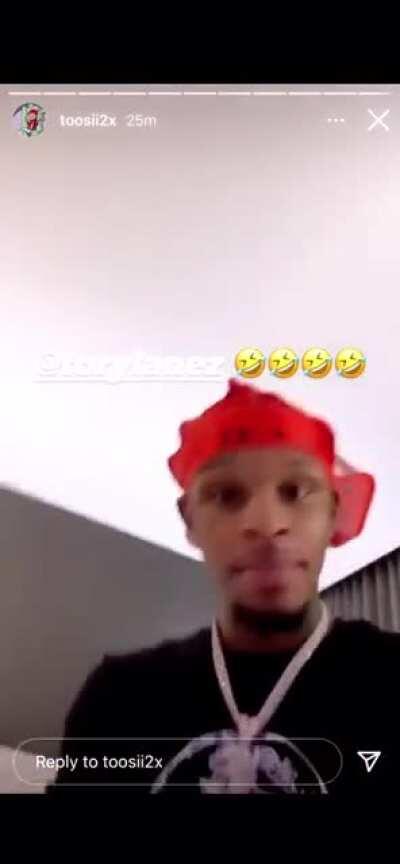 toosi giving himself a seizure trying to attempt the slang