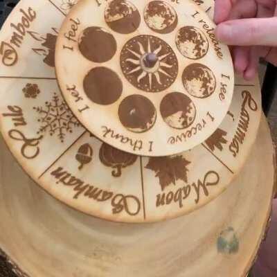 Pagan time year and moon clock finished.