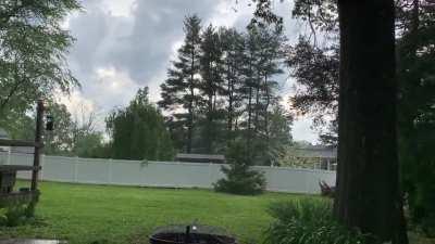 Raining here in the Philadelphia suburbs…