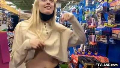 Shy but excited about public flashing